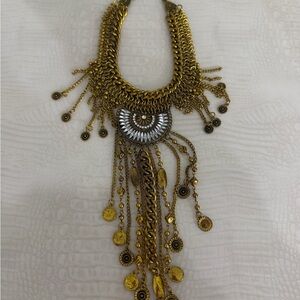 Gold and Silver Statement Necklace